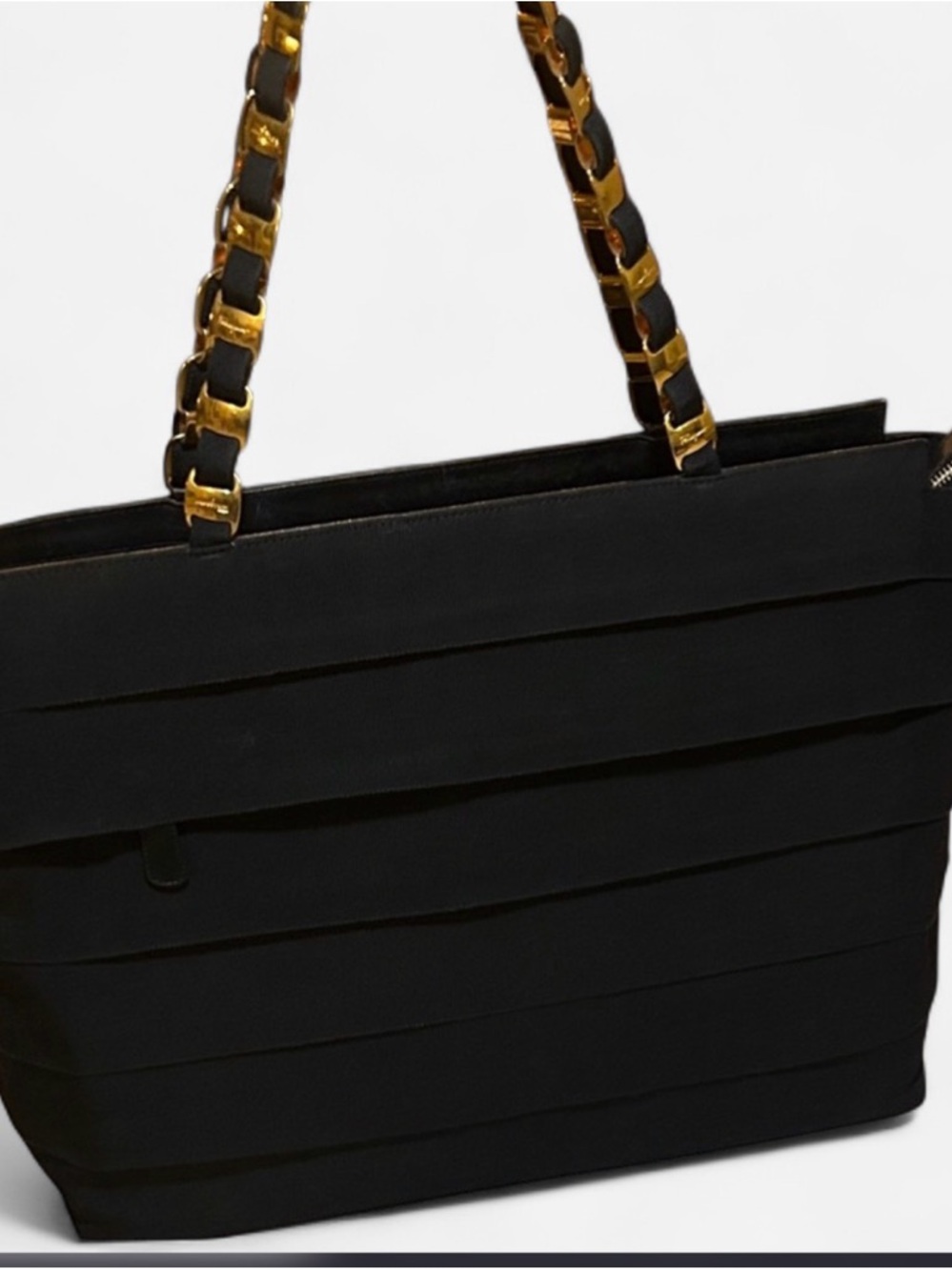 Authentic Salvatore Ferragamo tiered grosgrain ribbon tote (Vara ribbon)